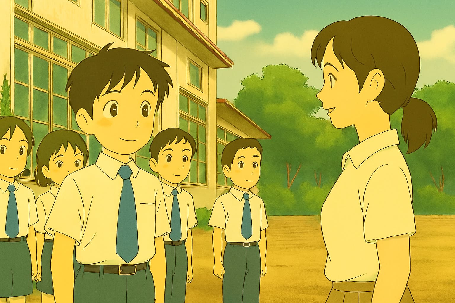 Running to Morning Assembly